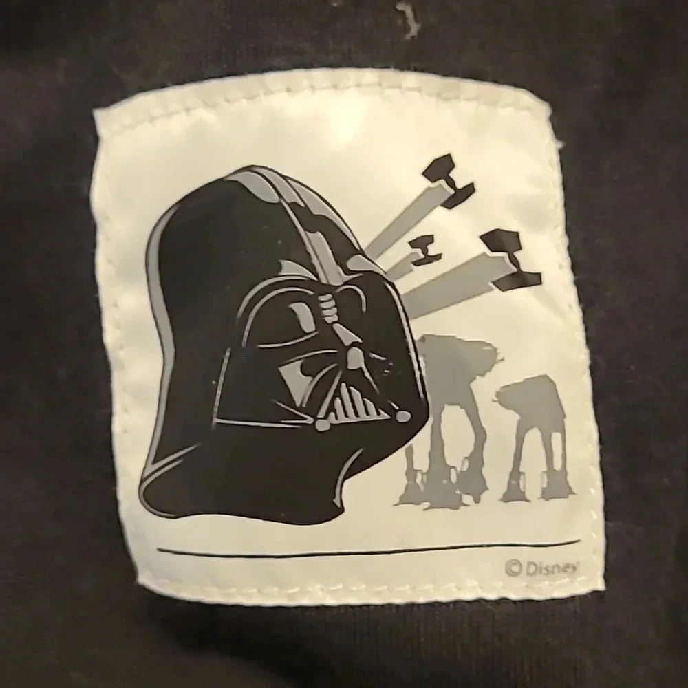 Disney Store Star Wars boys zip-up raincoat Darth Vader embroidery black LOT G